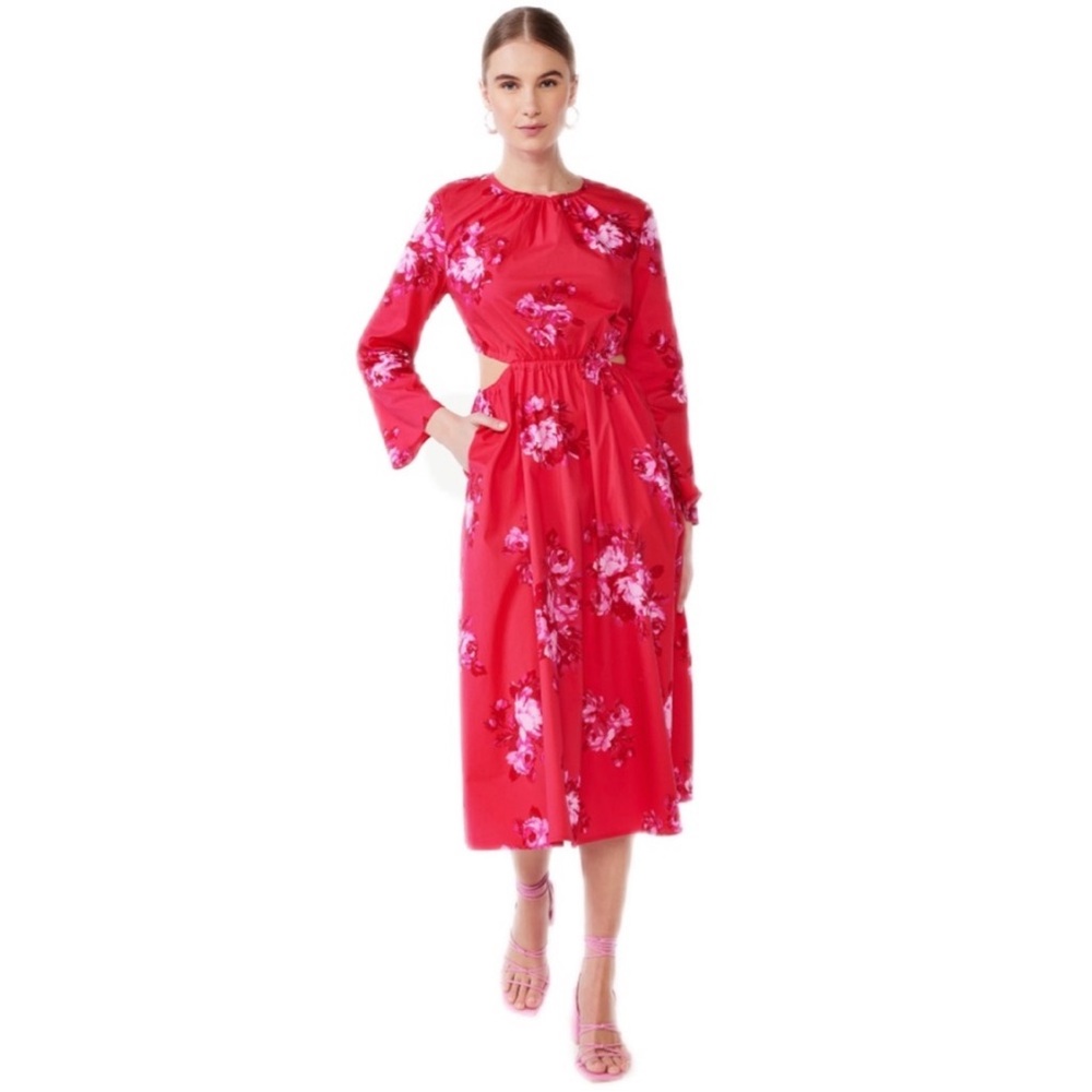 Elegant Floral Long Sleeve Dress